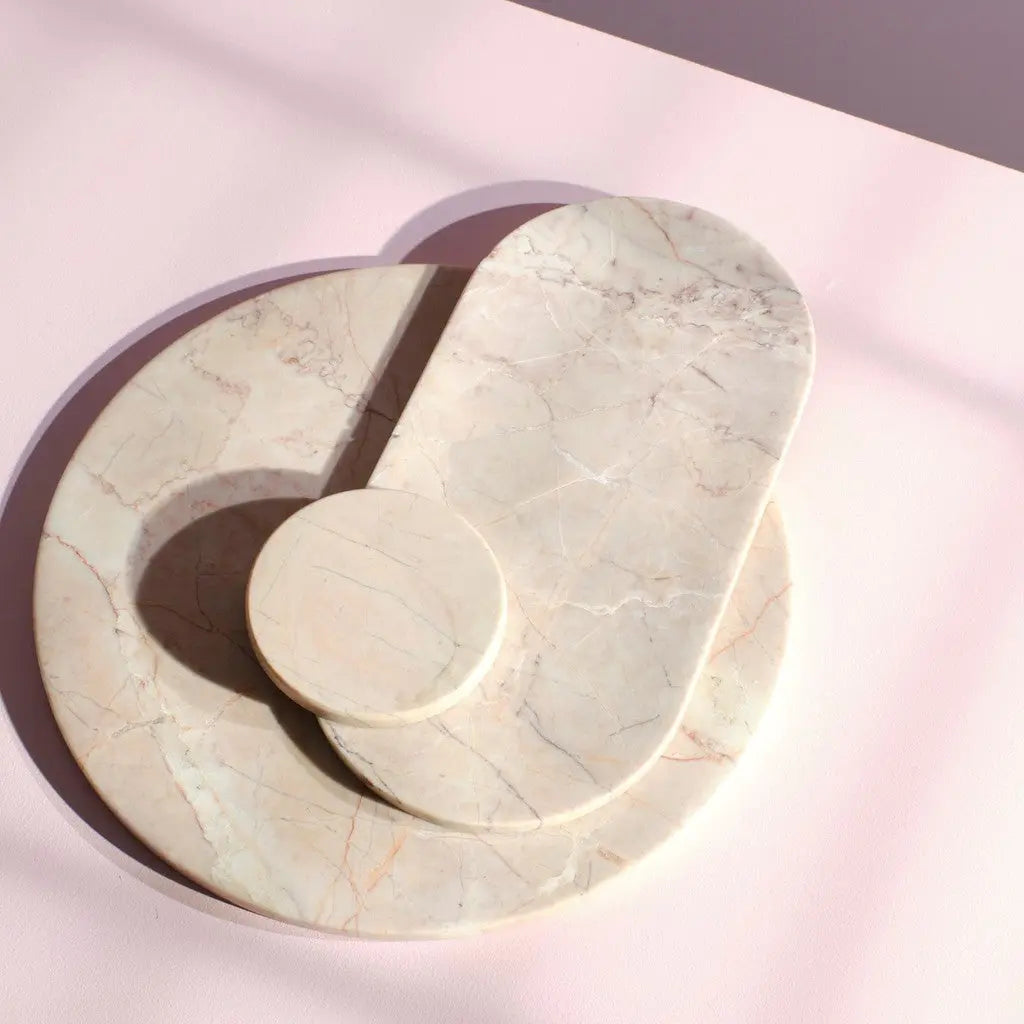 Pink Marble Coasters - Set of 4 - House of Stone Australia