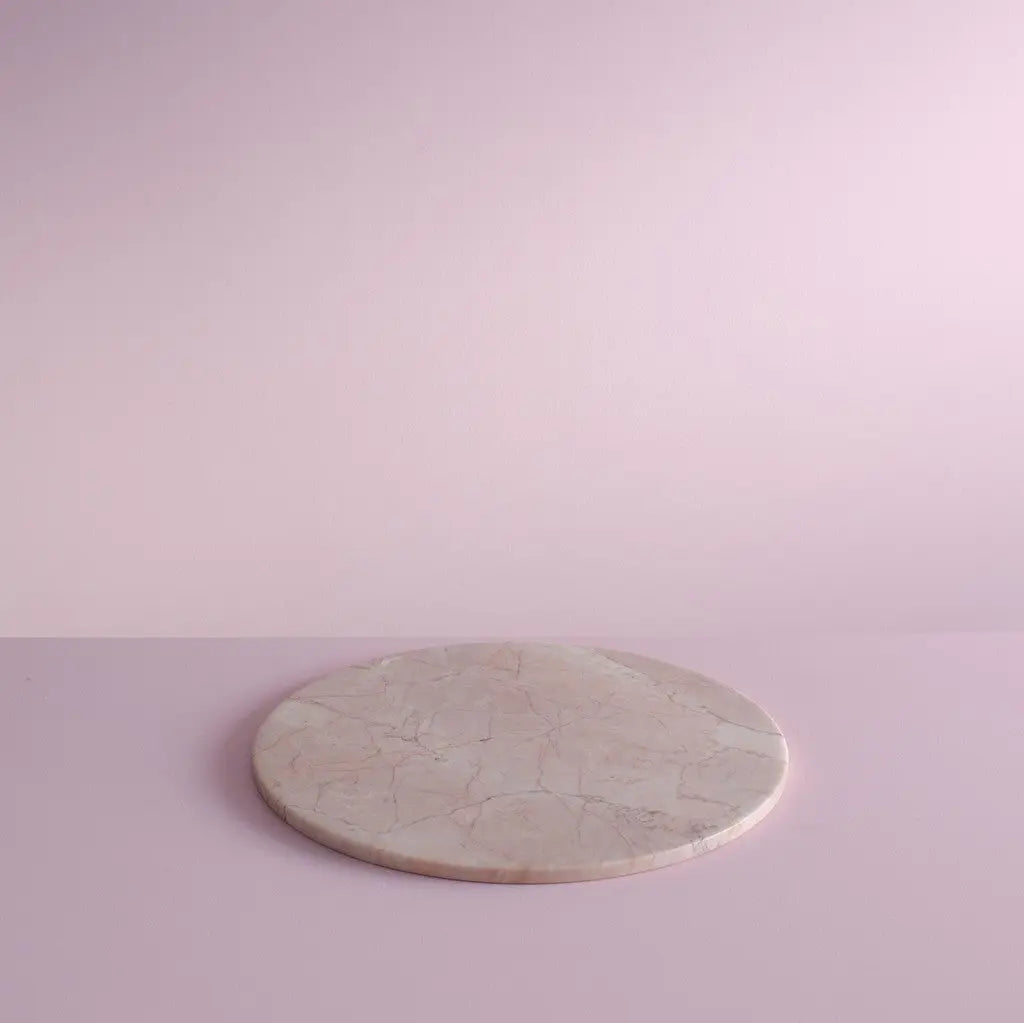 Pink Marble Circle Platter - House of Stone Australia